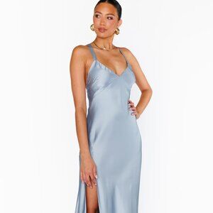 Show Me Your Mumu Anderson Maxi Dress - Steel Luxe Blue Size XS